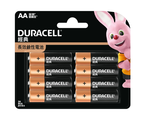 圖片 DURACELL - 金霸王鹼性電池 AA 8粒(原裝正貨)(AA-8)