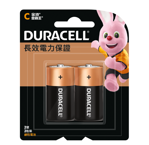 圖片 DURACELL - 金霸王鹼性電池C型中２粒(原裝正貨)(C-2)