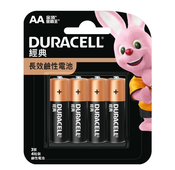 圖片 DURACELL - 金霸王鹼性電池 AA 4粒(原裝正貨)(AA-4)